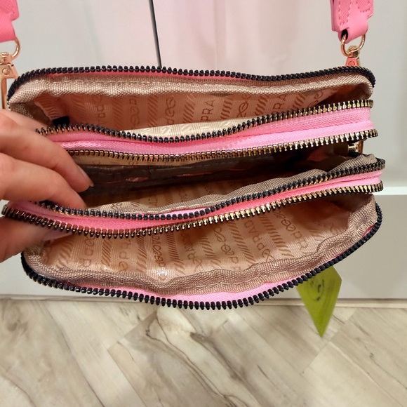 Prada Novelty/GWP Pink Crossbody Bag with Novelty Tan Scrunchie - NWT - Picture 7 of 13